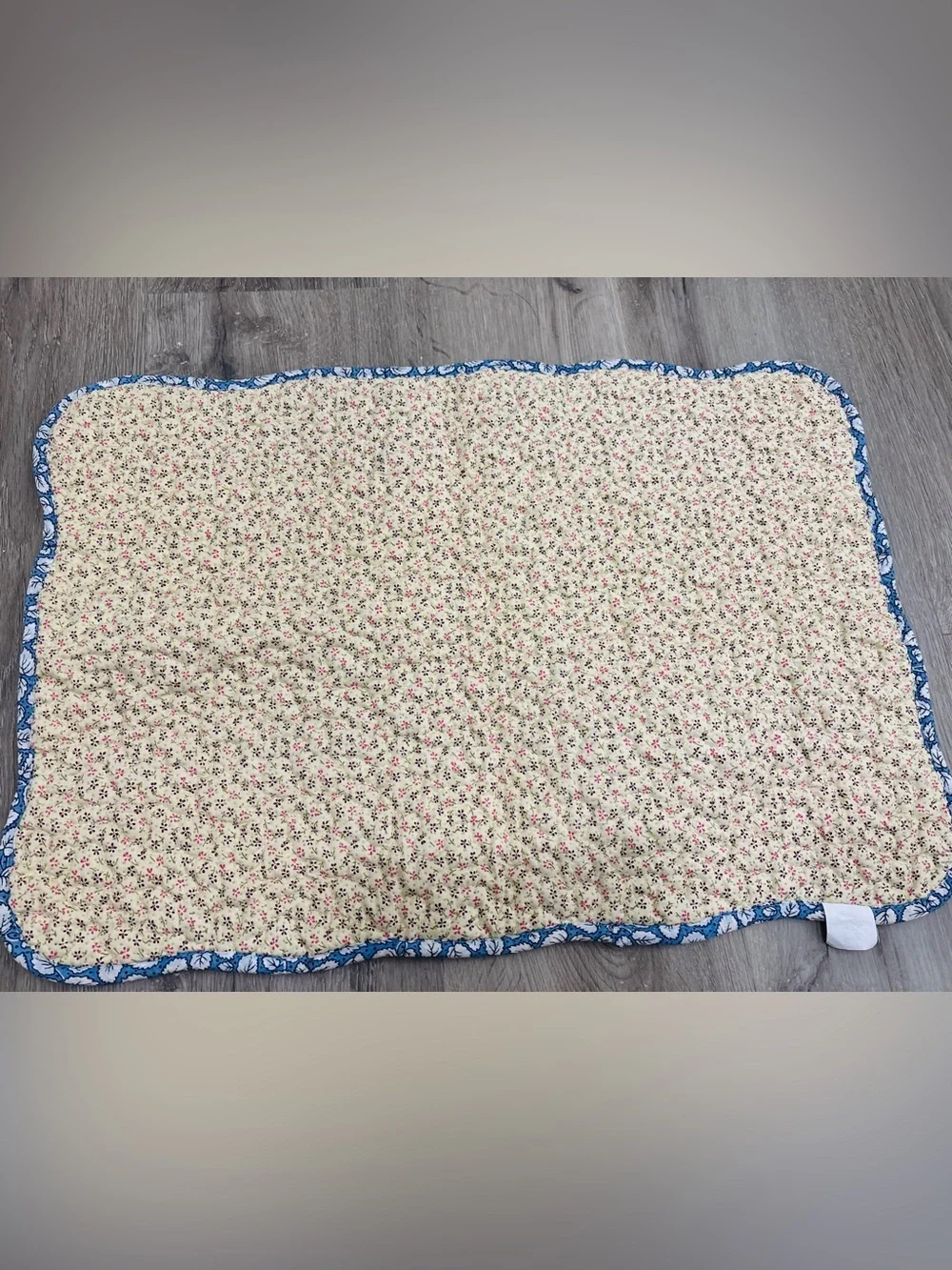 NEW Quilted Floor Mat/Small Area Rug, Country House Tree Design 100% Cotton